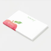 Post-it® Du bureau de l'aquarelle rouge Customized Apple (Incliné)
