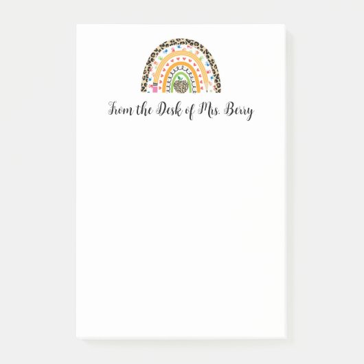 Post-it® Du bureau de l'enseignant Rainbow moderne (Devant)