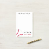 Post-it® Du bureau de l'entraîneur de base-ball (Sur un bureau)