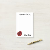 Post-it® Du bureau de l'étincelle rouge d'Apple de (Sur un bureau)