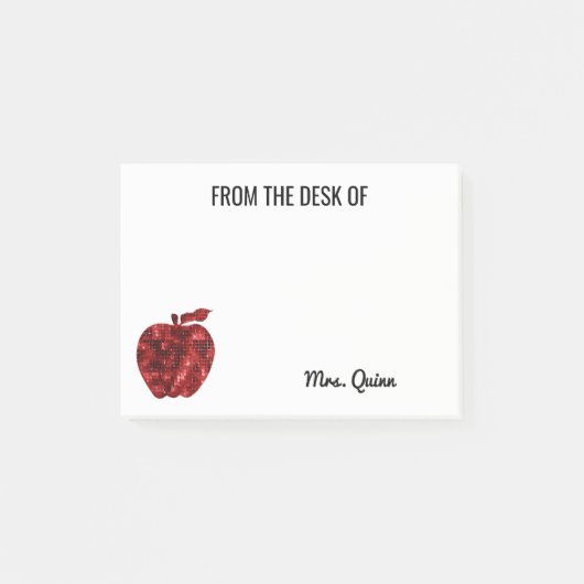 Post-it® Du bureau de l'étincelle rouge d'Apple de (Devant)