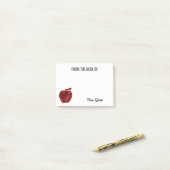 Post-it® Du bureau de l'étincelle rouge d'Apple de (Sur un bureau)