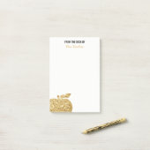 Post-it® Du bureau de l'or personnalisé par professeur (Sur un bureau)