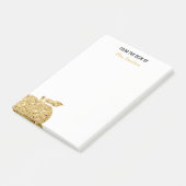 Post-it® Du bureau de l'or personnalisé par professeur (Incliné)