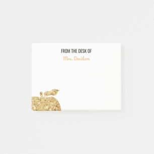 Post-it® Du bureau de l'or personnalisé par professeur