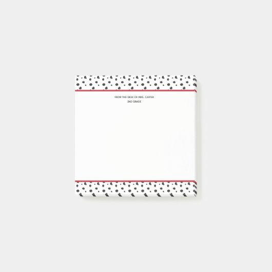 Post-it® Du bureau de | Mascotte scolaire dalmate (Devant)