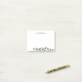 Post-it® Du bureau de Pasadena Skyline Personnalisé (Sur un bureau)