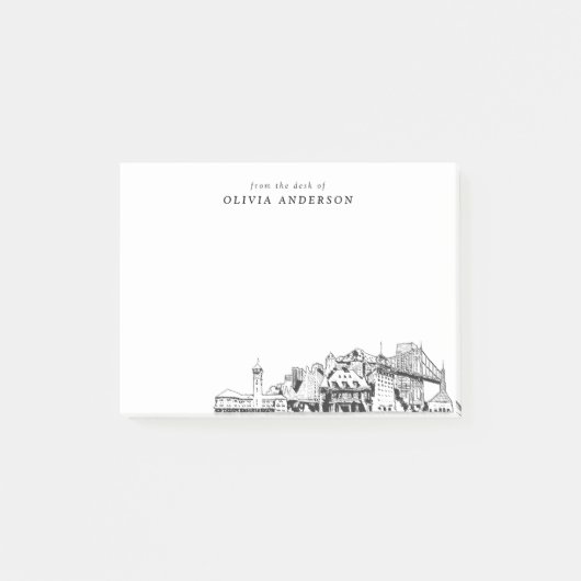 Post-it® Du bureau de Portland Skyline Personnalisé (Devant)