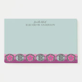 Post-it® Du bureau de Pretty Teal Floral (Devant)