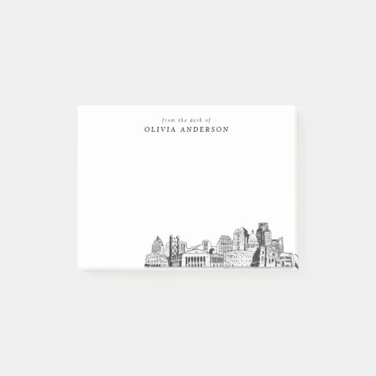 Post-it® Du bureau de Sacramento Skyline Personnalisé (Devant)