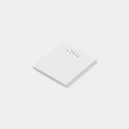 Post-it® Du bureau de Simple Monogram Grey (Incliné)