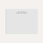 Post-it® Du bureau de Simple Monogram Grey