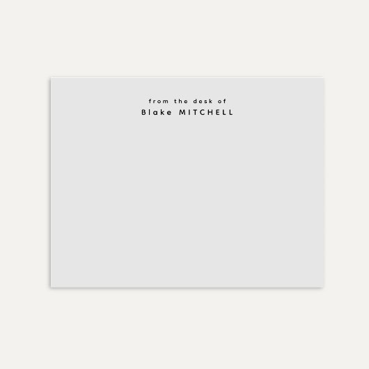 Post-it® Du bureau de Simple Monogram Grey