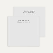 Post-it® Du bureau de Simple Monogram Grey