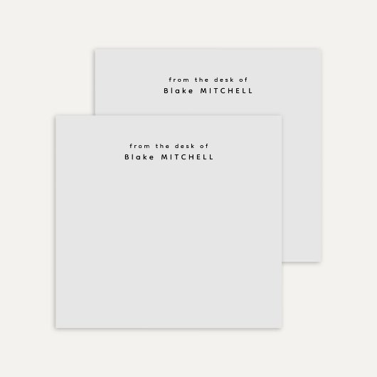 Post-it® Du bureau de Simple Monogram Grey