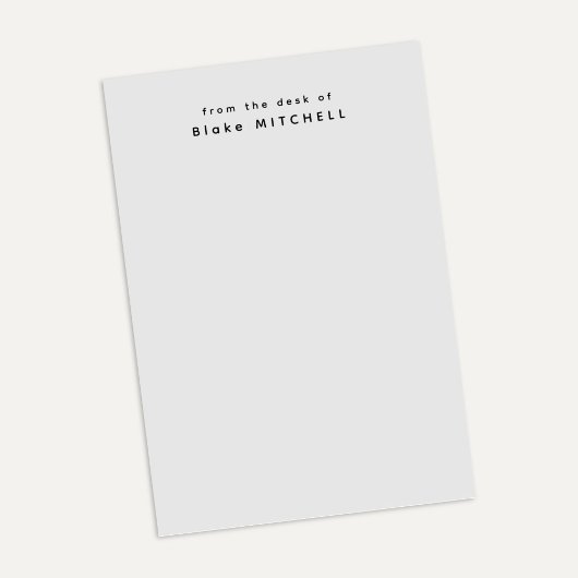 Post-it® Du bureau de Simple Monogram Grey