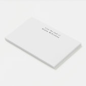 Post-it® Du bureau de Simple Monogram Grey (Incliné)