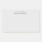 Post-it® Du bureau de Simple Monogram Grey (Devant)