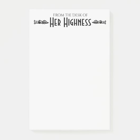 Post-it® Du bureau de Son Altesse (Devant)