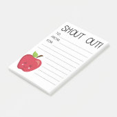 Post-it® Du bureau de votre professeur Happy Mail Apple (Incliné)