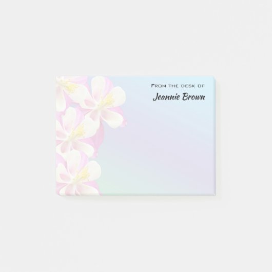 Post-it® Du bureau des belles fleurs de Columbine (Devant)