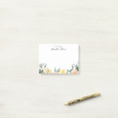 Post-it® Du Bureau Des Fleurs Aquarelles Roses Vierges (Sur un bureau)