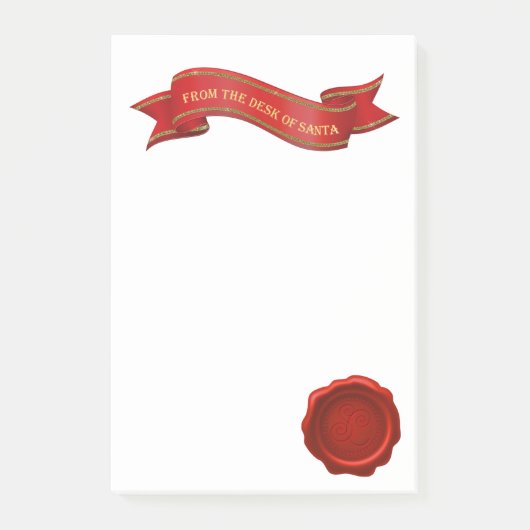 Post-it® Du bureau des notes de post-it de Père Noël (Devant)