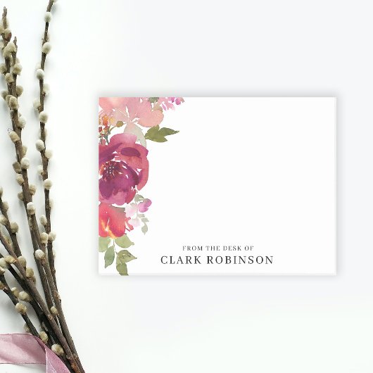 Post-it® Du Bureau Du Bouquet D'Aquarelle Romantique