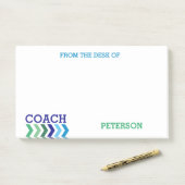 Post-it® Du bureau du car Chevron masculin simple (Sur un bureau)