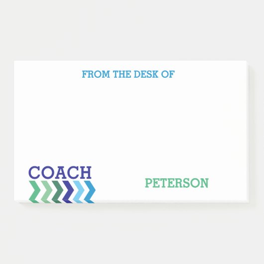 Post-it® Du bureau du car Chevron masculin simple (Devant)