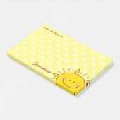 Post-it® Du bureau du mignon petit joyeux Doodle soleil (Incliné)