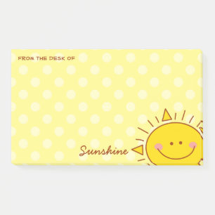 Post-it® Du bureau du mignon petit joyeux Doodle soleil