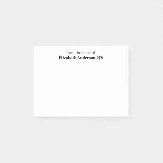 Post-it® Du bureau du Modèle du nom de l'infirmière (Devant)