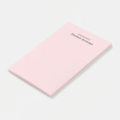 Post-it® Du bureau du Modèle Pale Rose et Black Name (Incliné)
