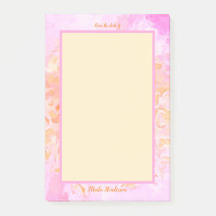 Post-it® Du bureau du Rose impressionniste sur mesure