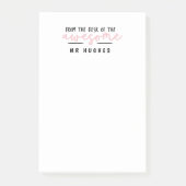 Post-it® Du bureau du rose lumineux de cadeau de professeur (Devant)