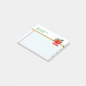 Post-it® Du bureau du rouge Apple du professeur | (Incliné)