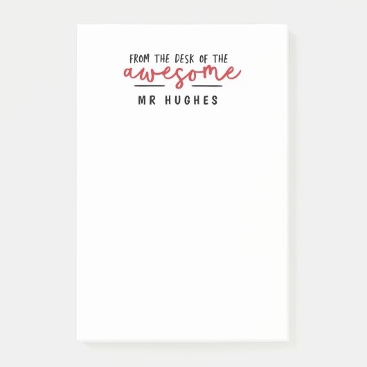 Post-it® Du bureau du rouge lumineux de cadeau de (Devant)