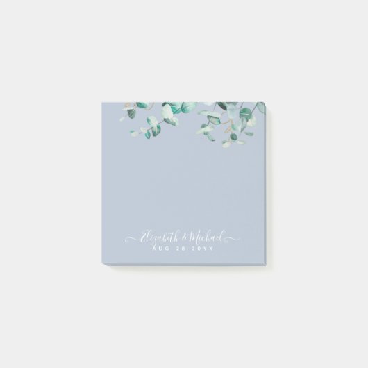 Post-it® Dusty Blue Eucalyptus Green Planning MARIAGE (Devant)