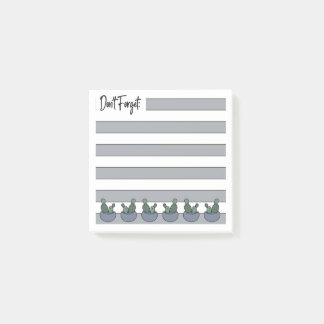 Post-it® Dusty Blue | Lined | Potted Cacti -