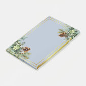 Post-it® Dusty Blue Mariage Eucalyptus Budget vert (Incliné)