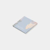 Post-it® Dusty Blue Peach Boho Mariage (Incliné)