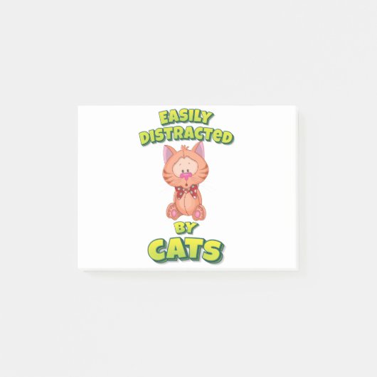 Post-it® Easily Distracted By Cats (Devant)