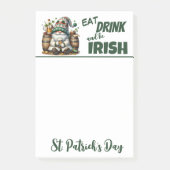 Post-it® Eat Drink and Be Irish Gnome Notes (Devant)