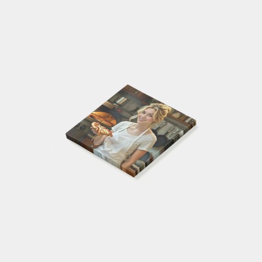 Post-it® Eating Pizza Photo Personalize Customize (Incliné)