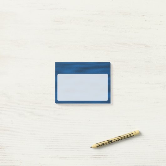 Post-it® Eau Bleue Foncé Ondes (Sur un bureau)