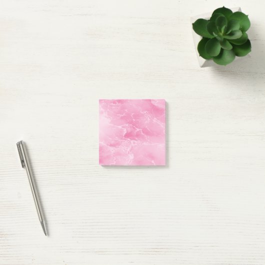 Post-it® eau marbrée rose (Bureau)