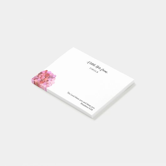 Post-it® Eau personnalisée Hydrangea Scripture (Incliné)