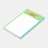 Post-it® Écailles de sirène dorées Paillettes Turquoise sar (Incliné)