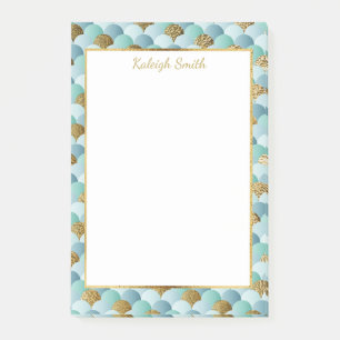Post-it® Écailles de sirène personnalisées Aqua Turquoise O